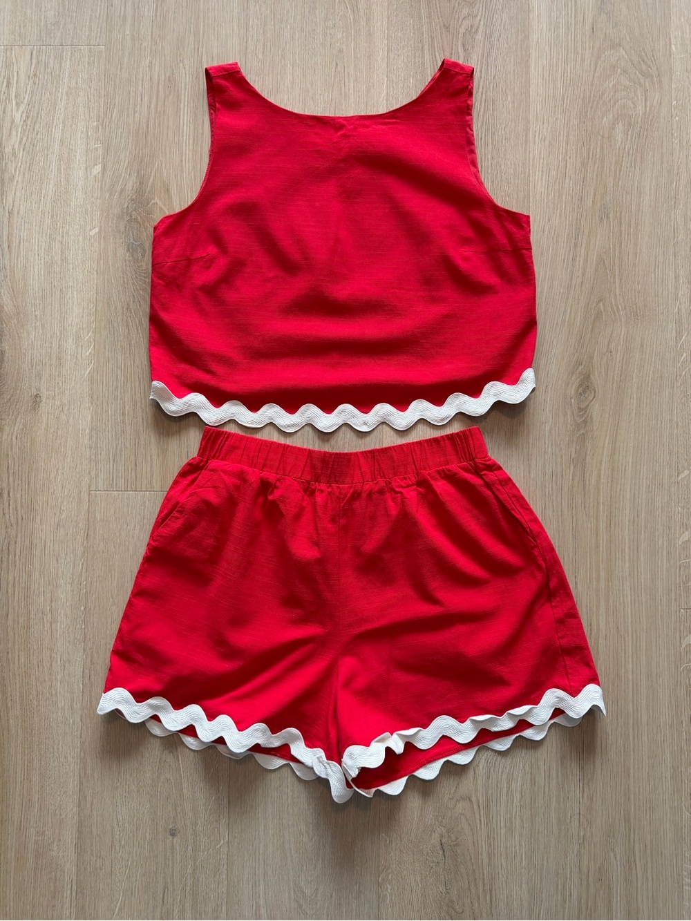 Linen Blend Short and Tank Set